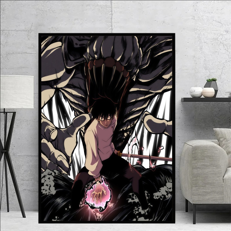 呪術廻戦 呪術廻戦 極悪少年ユタ・オコツ＆伏黒恵 キャンバス - Home Decor Canvas のレビューと価格