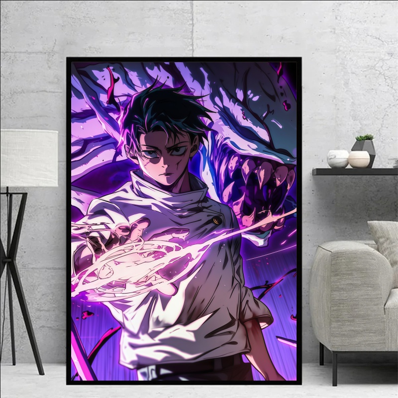 呪術廻戦 呪術廻戦 極悪少年ユタ・オコツ＆伏黒恵 キャンバス - Home Decor Canvas のレビューと価格