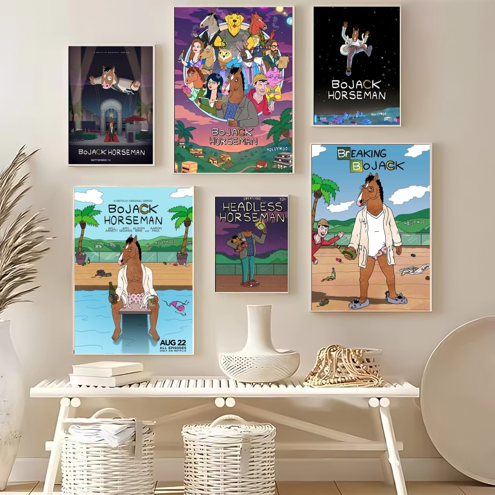 B-BoJack 漫画 H-騎士ポスター 多目的ウォールアー - Home Decor Living Room Ideas のレビューと価格
