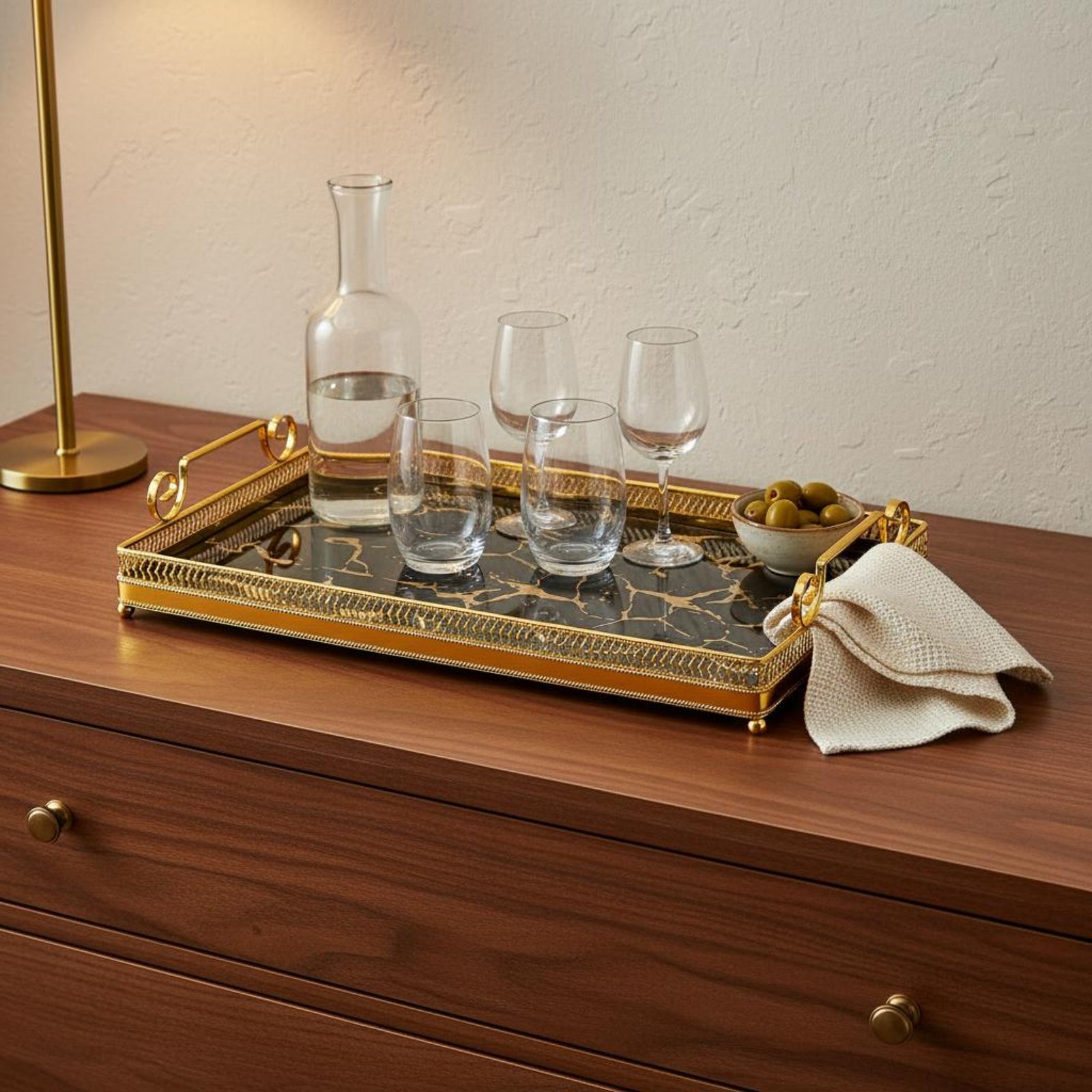 装飾ミラートレイ 北欧デザイン ミラートレイ ハウスデコレー - Vanity Home Decor のレビューと価格