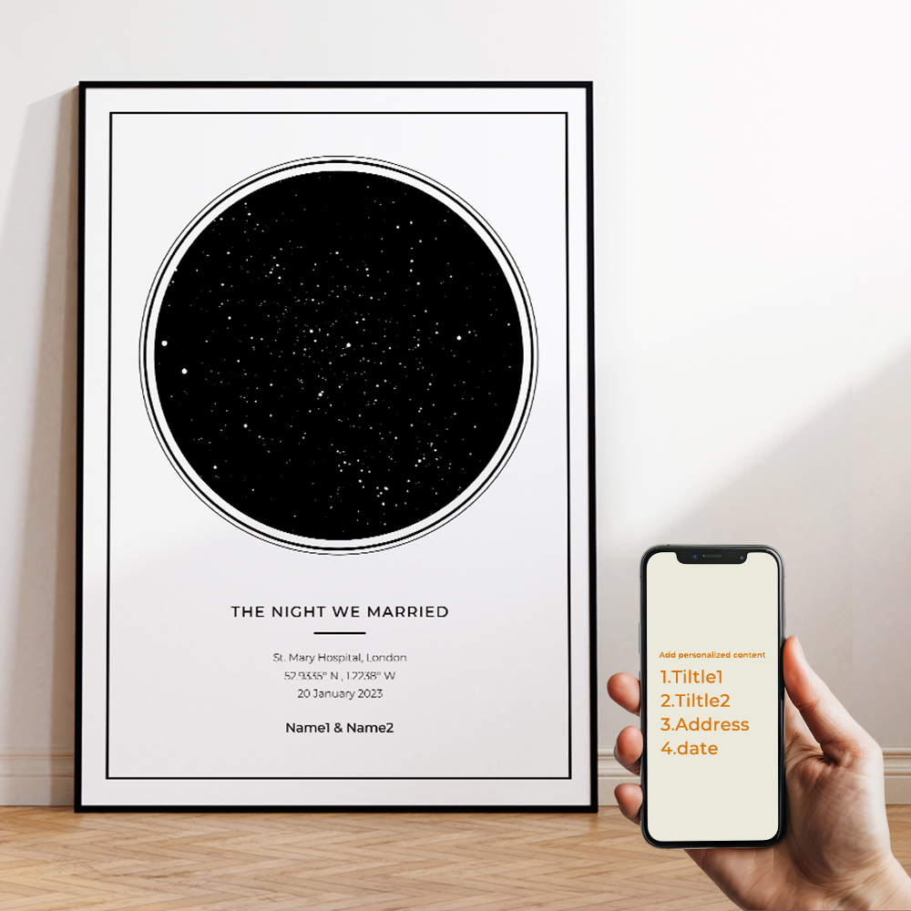現代風カスタムパーソナライズ夜空星図ウォールアートキャンバス - Home Decor Canvas のレビューと価格