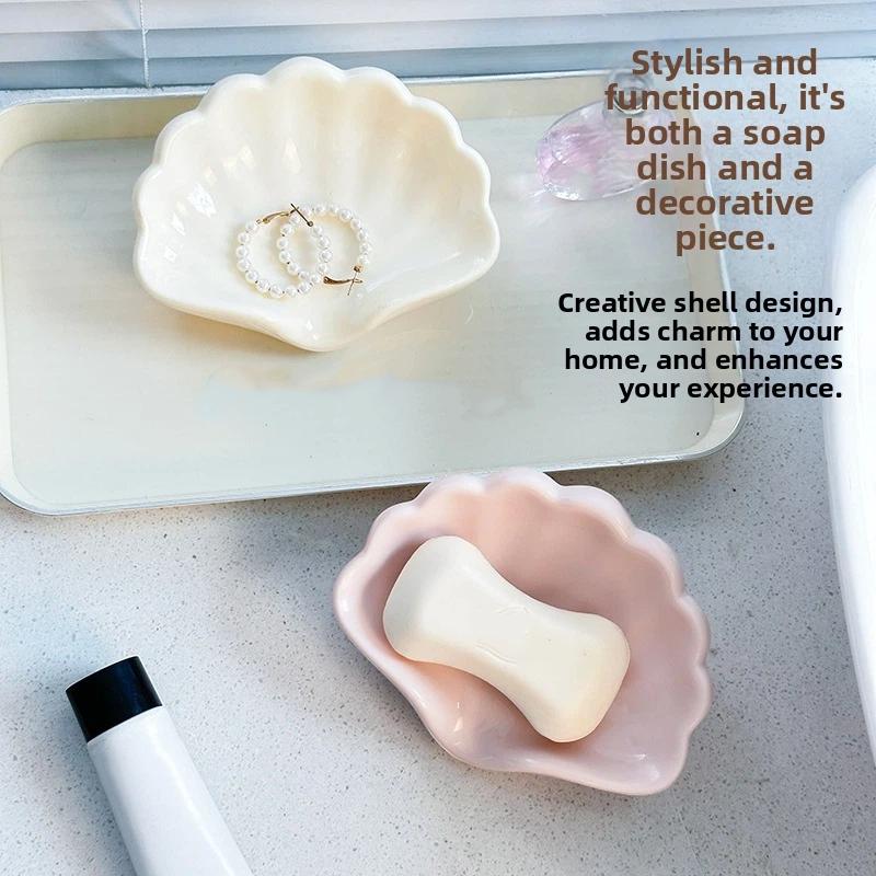 かわいいリボンとハート型のセラミック製ソープディッシュ、水切 - Vanity Home Decor のレビューと価格