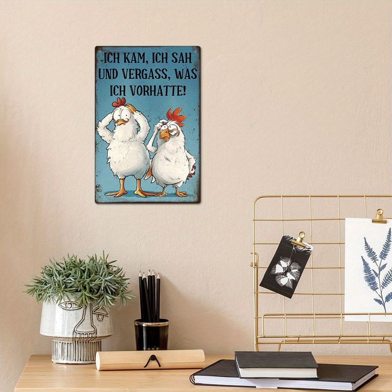 ドイツ語の面白い言葉が書かれた、アンティーク調の金属製壁飾り - Home Decor Quotes Ideas のレビューと価格