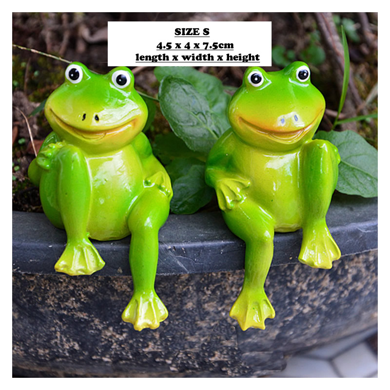 2ピース/セットかわいい樹脂リビングカエル像屋外ガーデン店装 - Home Decor Store のレビューと価格