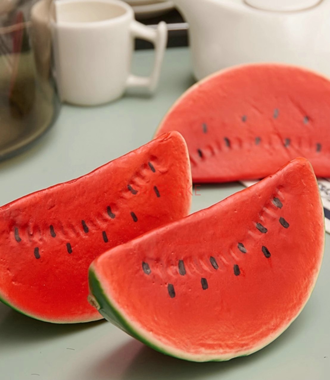 1 個模擬フルーツモデル、スイカのスライス、果物と野菜の装飾 - Home Decor Store のレビューと価格