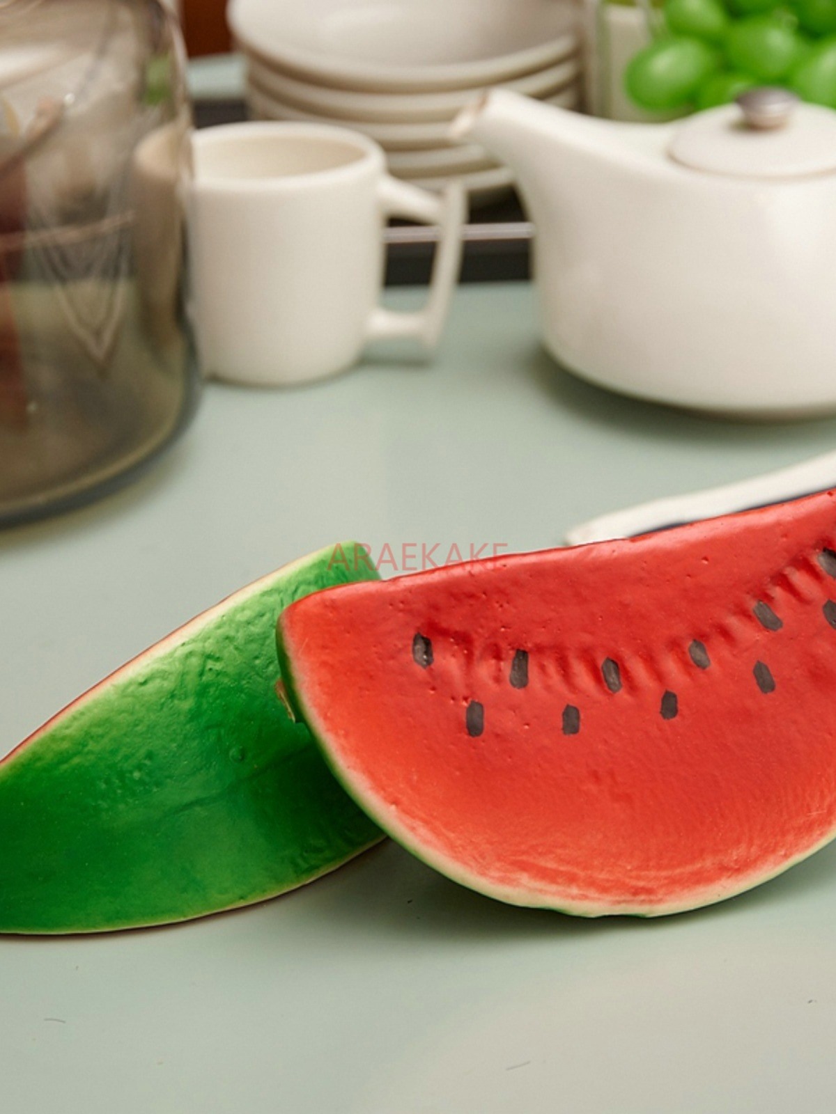 1 個模擬フルーツモデル、スイカのスライス、果物と野菜の装飾 - Home Decor Store のレビューと価格