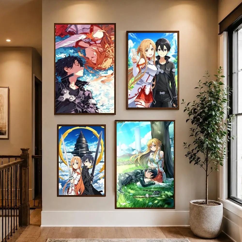 アニメ「ソードアート・オンライン」キリトとアスナのポスター、 - Home Decor Online Free のレビューと価格