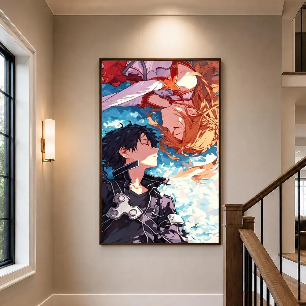 アニメ「ソードアート・オンライン」キリトとアスナのポスター、 - Home Decor Online Free のレビューと価格