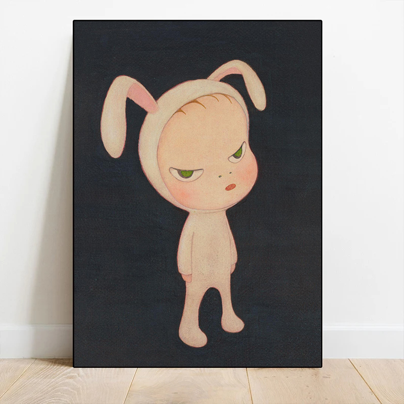 1pc フレームレスキャンバス絵画吉本奈良夢人形ポスターとプ - Abstract Oil Painting のレビューと価格