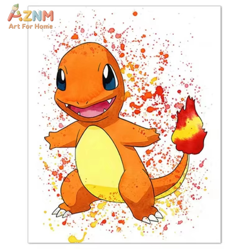 1PC、アニメポケモンキャンバス絵画フシギダネポスターとプリ - Abstract Oil Painting のレビューと価格